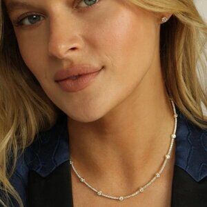 MELINDA MARIA She's an Icon gold station necklace, NWT